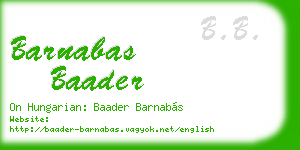 barnabas baader business card
